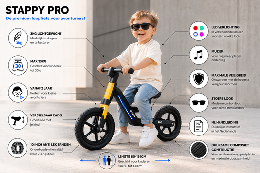 Stappy Pro stoere premium loopfiets